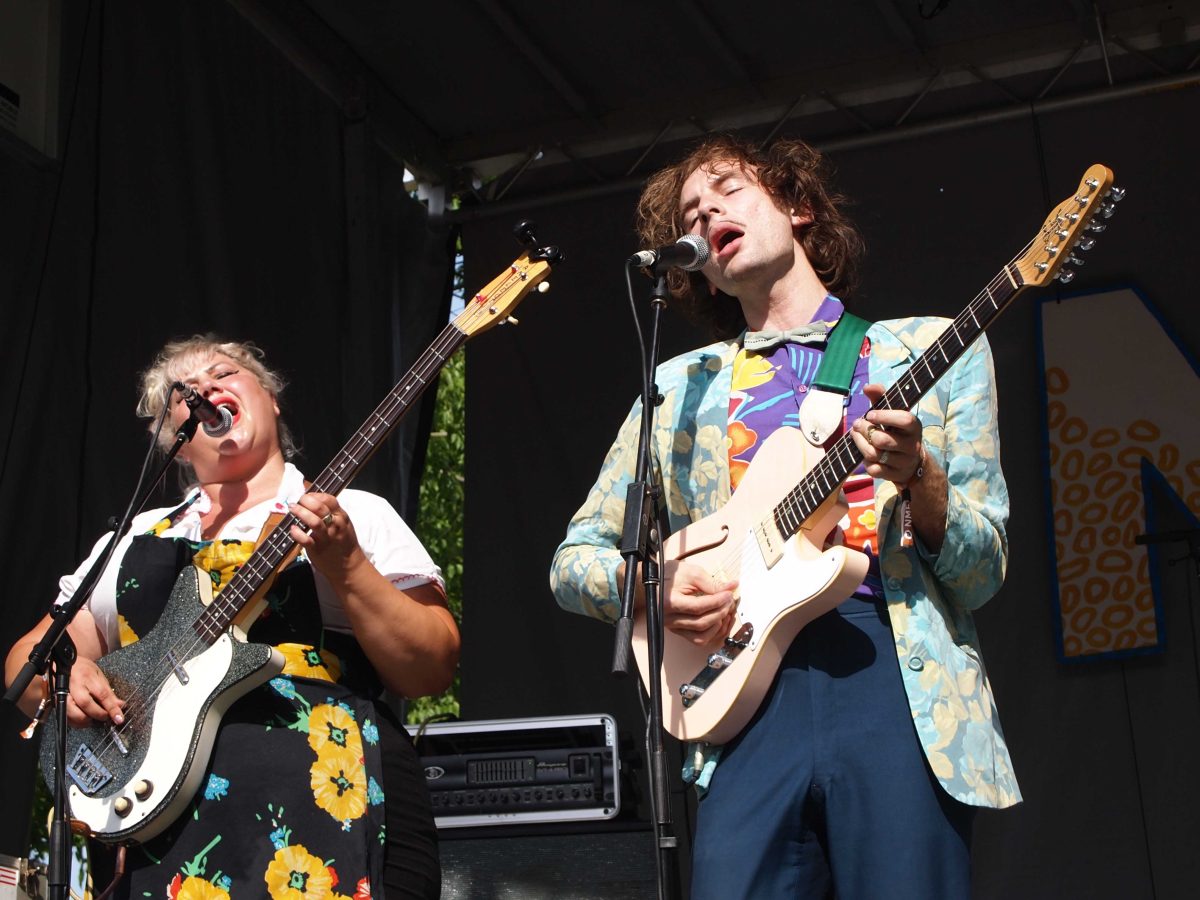 Shannon and the Clams perform at Nelsonville Music Festival on Sunday, June 4 2017. Photo by: Brooke Forrest